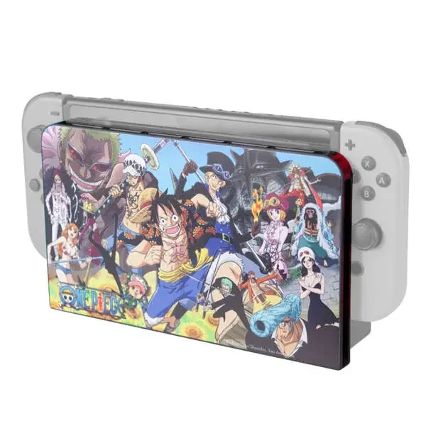FR-TEC Carcasa Protectora One Piece Nintendo Switch One Piece Dressrosa – Protege el Dock y Evita Rayaduras – Incluye 6 Ranuras para Almacenar Juegos – Color Varios