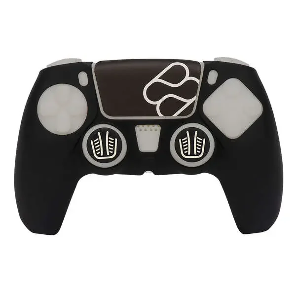 FR-TEC Funda de Silicona + Grips para Joysticks Custom Kit Dualsense para PS5 – Mejora el Tacto y Evita Manos Sudorosas – Proteccion y Facil Instalacion – Mejor Agarre – Incluye Sticker Touchpad – Color Negro