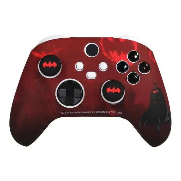 FR-TEC Set de Funda de Silicona Lisa y Aterciopelada + Grips para Mando Xbox Series X/S – Diseño Batman – Grips con Logo de Batman en Relieve para Mayor Agarre – Color Rojo