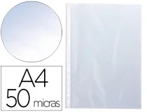 Funda Multitaladro Qconnect Din A4 50 Mc Cristal Caja De 100 Unidades Kf01628