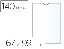 Funda Portadocumento Esselte Plastico Transparente 140 Micras Tamaño 67×99 Mm 46002