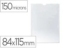 Funda Portadocumento Qconnect Din A7 150 Micras Pvc Transparente Con Uñero 84×115 Kf15579