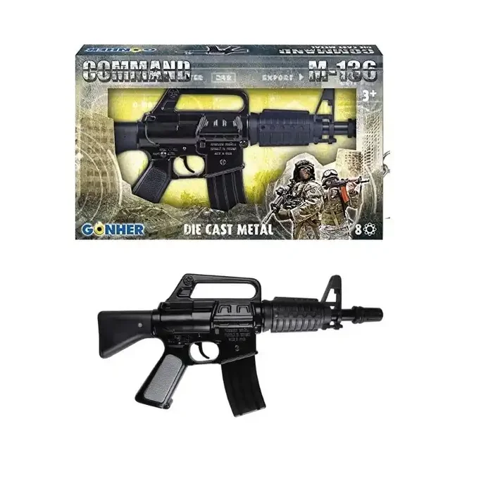 Fusil de asalto M-136 juguete 8 tiros fabricado por Gonher