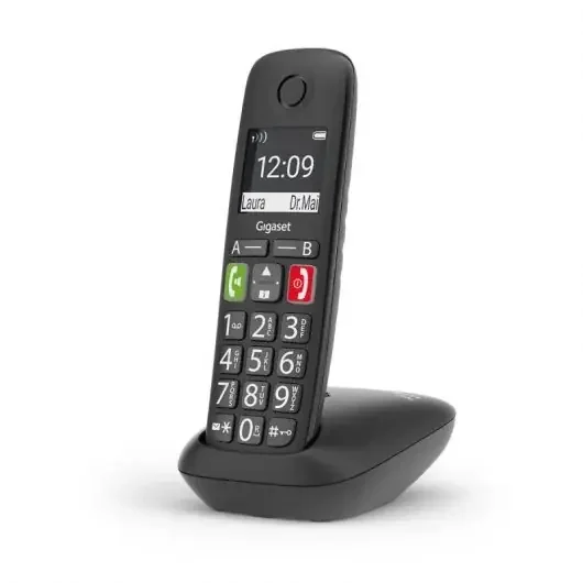 Gigaset E290 Telefono Inalambrico Dect – Pantalla Grande en B/N – Teclas con Numeros Grandes – Volumen con Funcion Amplificador – Gran Autonomia