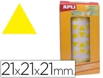 Gomets Autoadhesivos Triangulares 21x21x21mm Amarillo Rollo De 2832 Unidades Apli 4867