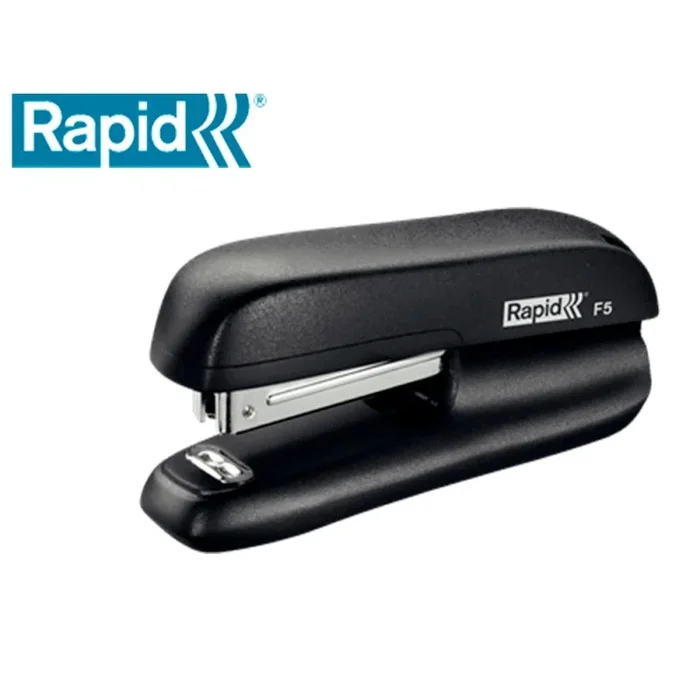 Grapadora rapid f5 mini plastico capacidad de grapado 10 hojas usa grapas nº 10 color negro