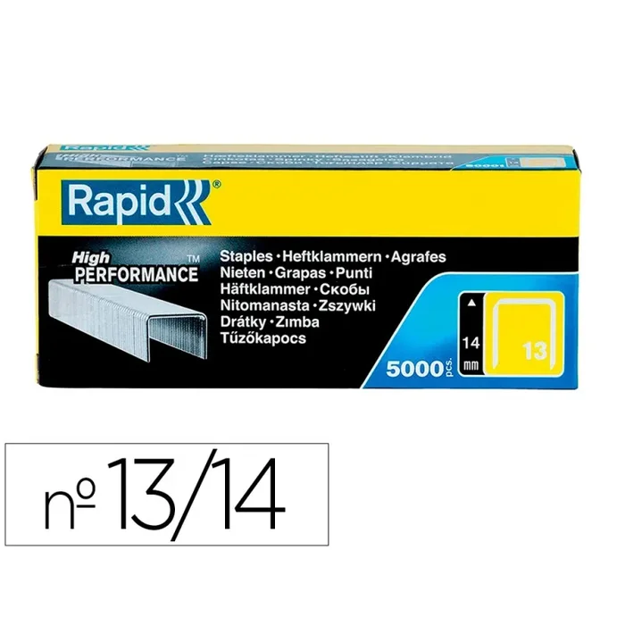 Grapas rapid 13/14 mm galvanizada caja de 5000 unidades