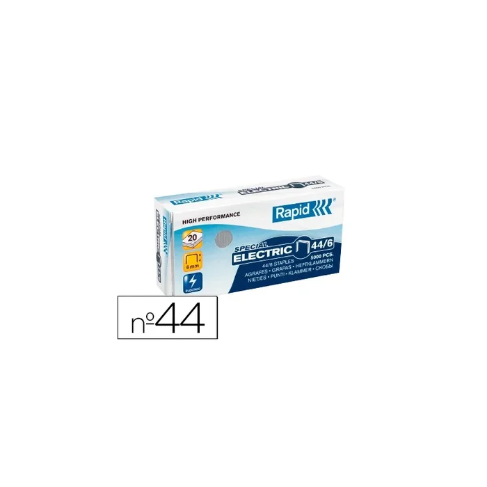 Grapas rapid nº 44/6 galvanizada caja de 5000 unidades