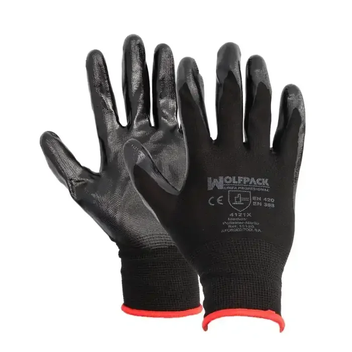 Guantes Nitrilo / Nylon Impregnado 10″ (Par)