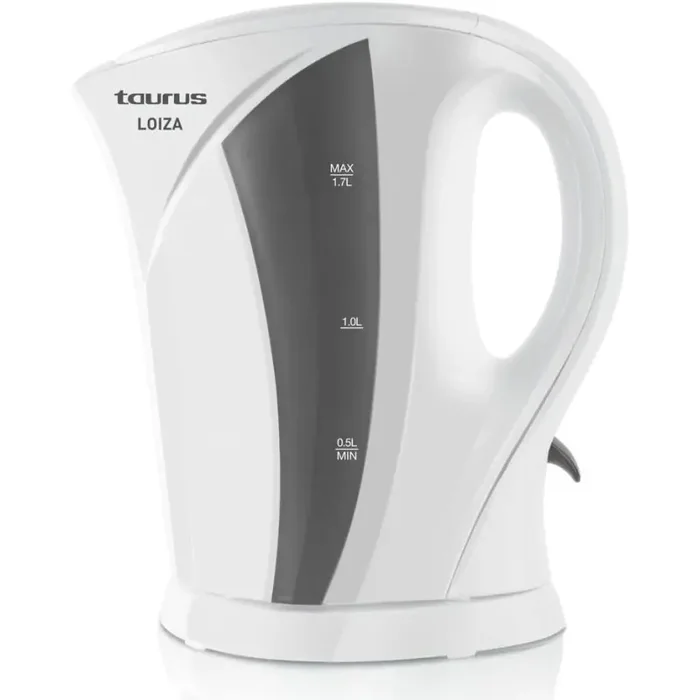 Hervidor de agua Taurus Loiza, 2200W, 1.7 litros A++ Desconexión automática Filtro extraíble
