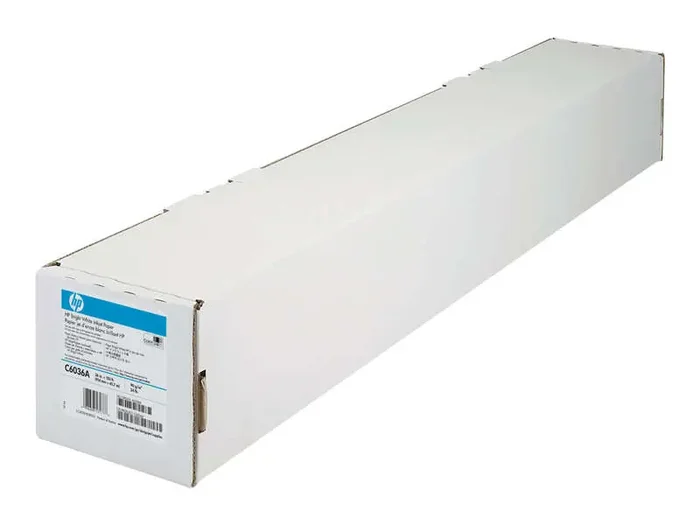 HP Bobina de Papel para Plotter – Blanco Brillante para Inyeccion de Tinta – 914mm x 45.7m – 90gr
