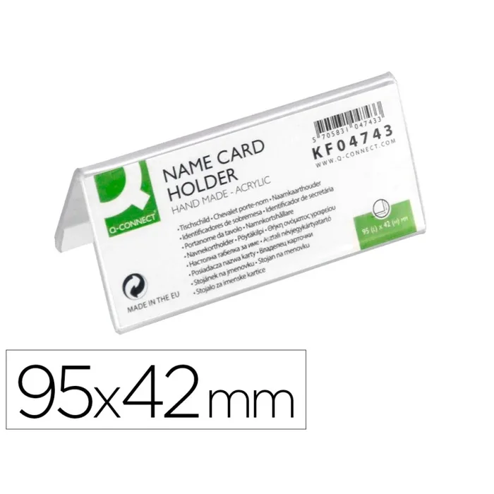 Identificador sobremesa q-connect metacrilato 95×42 mm ref.5730