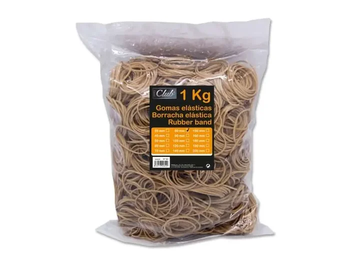 Ingraf Gomas Elasticas Bolsa Grande Numero 80 – Alta Calidad – 70% Caucho – Gran Resistencia y Elasticidad – Color Marrón