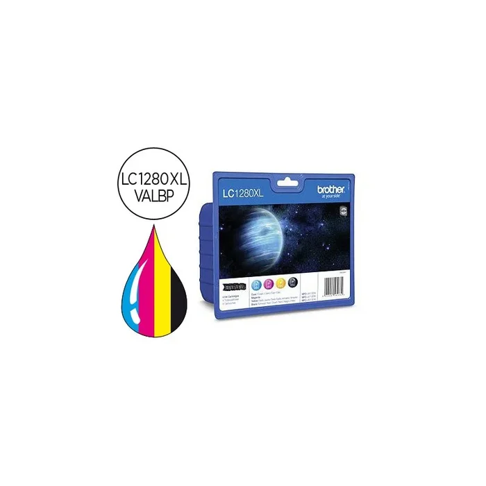 Ink-jet brother lc-1280xl pack 4 colores – mfc-j6510dw mfc-j6710dw mfc-j6910dw