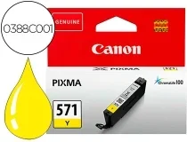 Inkjet Canon Cli 571 Pixma Ts5051 Ts6050 Ts8051 Ts9050 Amarillo 161 Paginas 0388c001