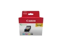 Inkjet Canon cli571 pixma mg6852 ts6050 ts8050 multipack de 4 unidades negro 0386C008