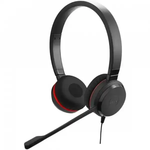 Jabra Evolve 30 II MS Auriculares con Microfono – Conectividad USB/3.5mm – Cancelacion Pasiva de Ruido – Certificados por Microsoft – Diadema Ajustable – Controles en Cable – Color Negro