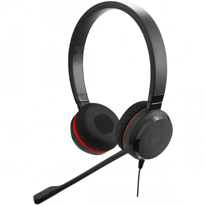 Jabra Evolve 30 UC Auriculares con Microfono – Conectividad Flexible USB o 3.5mm – Cancelacion de Ruido – Diadema Ajustable – Controles en Cable – Color Negro
