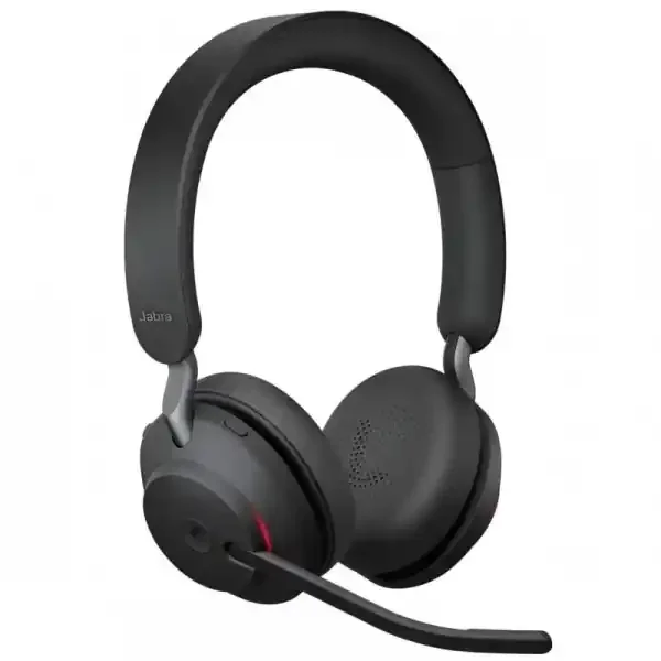 Jabra Evolve2 65 MS Stereo Auriculares con Microfono Bluetooth – Cancelacion de Ruido – Autonomia hasta 37h – Diadema Ajustable – Controles en Auricular – Color Negro