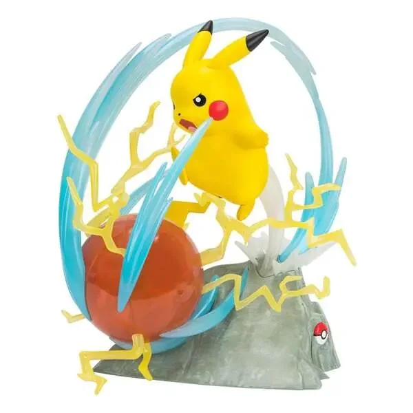 Jazwares Pokemon 25 Aniversario Pikachu – Figura de Coleccion – Iluminacion Deluxe – Altura 33cm aprox.
