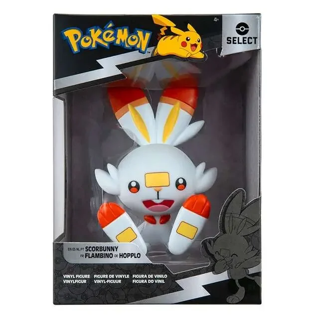 Jazwares Pokemon Scorbunny – Figura de Coleccion – Altura 10cm aprox. – Fabricada en Vinilo