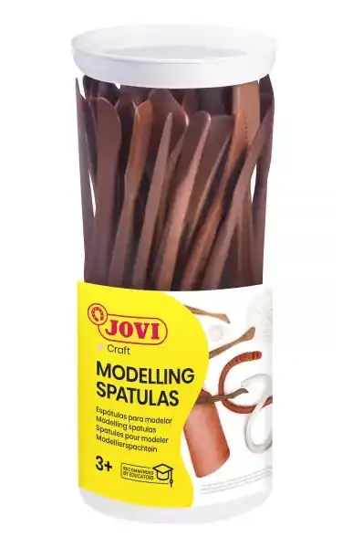 Jovi Bote de 45 Modeladores de Plastico – 5 Modelos – Herramientas para Arcilla, Barro y Plastilina – Accesorios para Modelar – 9 Unidades Por Modelo – Color Marrón