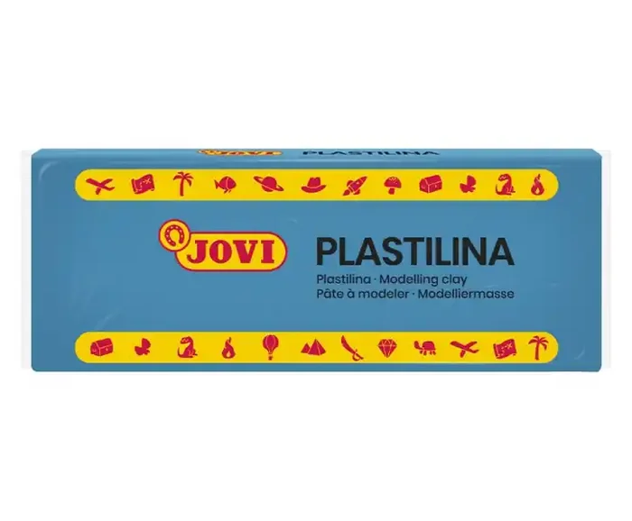 Jovi Caja de 15 Pastillas de Plastilina 150gr – Muy Moldeable – No Se Seca – Libre de Alergenos – Ideal para Figuras en Volumen – Color Azul