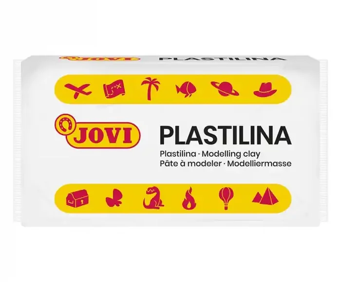 Jovi Caja de 30 Pastilla de Plastilinas 50gr – Pasta Vegetal – No Se Seca – sin Gluten – Inocua – Facil de Moldear – Ideal para Figuras Voluminosas – Color Blanco