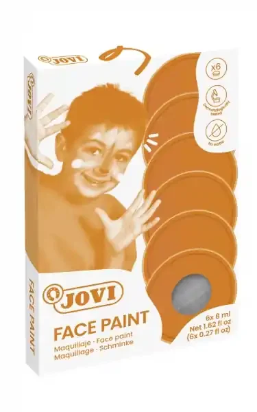 Jovi Estuche de 6 Botes Maquillaje Crema – Hipoalergenico – Base Grasa – Facil Aplicacion – Gran Cobertura – Colores Mezclables – sin Parabenos – Retiro Facil – Secado Rapido – Color Gris