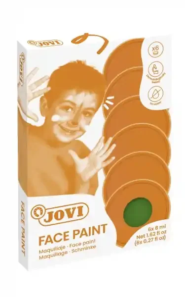 Jovi Estuche de 6 Botes Maquillaje Crema – Hipoalergenico – Base Grasa – Facil Aplicacion – Gran Cobertura – sin Parabenos – Facil de Retirar – Color Verde