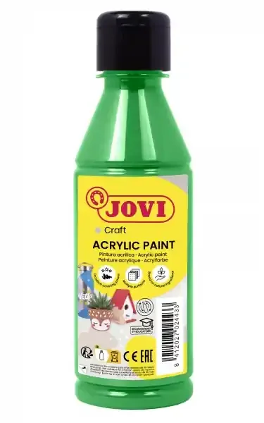 Jovi Jovidecor Acryl Pintura Acrilica – Acabado Satinado – Alto Poder Cubriente – Facil Aplicacion – Resistente al Agua y Jabon – Color Verde