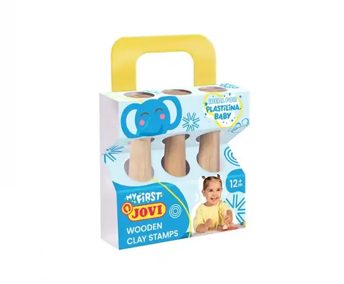 Jovi My First Plastilina Kit de Modelaje con 3 Estampadores de Madera