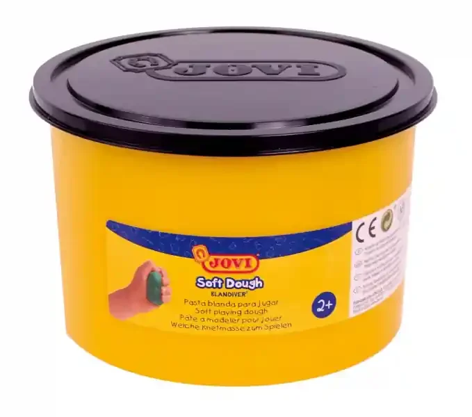 Jovi Soft Dough Blandiver Bote de 460gr – Negro – Blanda y Flexible – Facil de Amasar y Moldear – Ideal para Iniciacion al Modelaje – Fomenta Creatividad y Motricidad Fina – Color Negro