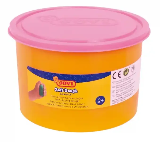 Jovi Soft Dough Blandiver Bote de 460gr – Rosa Pasta de Modelaje – Blanda y Flexible – Facil de Amasar y Moldear – Fomenta Creatividad y Motricidad Fina – Color Rosa