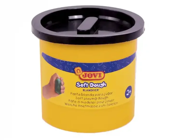 Jovi Soft Dough Blandiver Estuche de 5 Botes 110gr – Negro – Blanda y Flexible – Facil de Amasar y Moldear – Ideal para Iniciacion al Modelaje – Color Negro