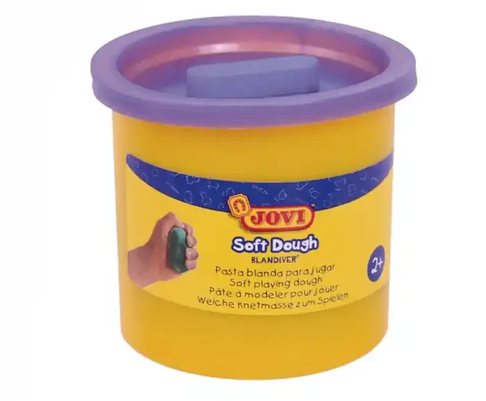 Jovi Soft Dough Blandiver Estuche de 5 Botes 110gr – Violeta – Blanda y Flexible – Facil de Amasar y Moldear – Ideal para Iniciacion al Modelaje – Color Morado