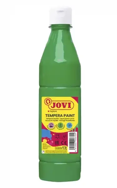Jovi Tempera Paint Tempera Liquida – Base Agua – Lista para Usar – Alto Poder Cubriente – Secado Rapido – Excelente Fluidez – Adherencia en Multiples Superficies – Color Verde