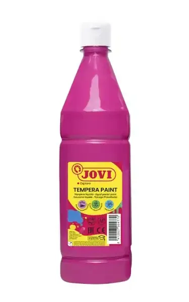 Jovi Tempera Paint Tempera Liquida – Base Agua – Lista para Usar – Alto Poder Cubriente – Secado Rapido – Excelente Fluidez – Adherencia en Multiples Superficies – Color Rosa