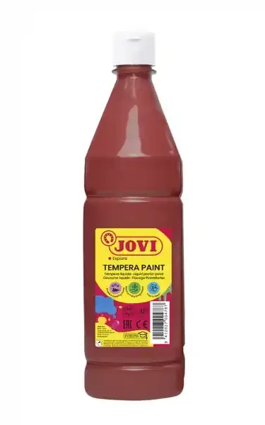 Jovi Tempera Paint Tempera Liquida – Base Agua – Lista para Usar – Alto Poder Cubriente – Secado Rapido – Excelente Fluidez – Adherencia en Multiples Superficies – Color Rojo