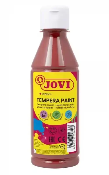 Jovi Tempera Paint Tempera Liquida – Base Agua – Lista para Usar – Alto Poder Cubriente – Secado Rapido – Facil Aplicacion – Excelente Adherencia – Acabado de Calidad – Color Rojo