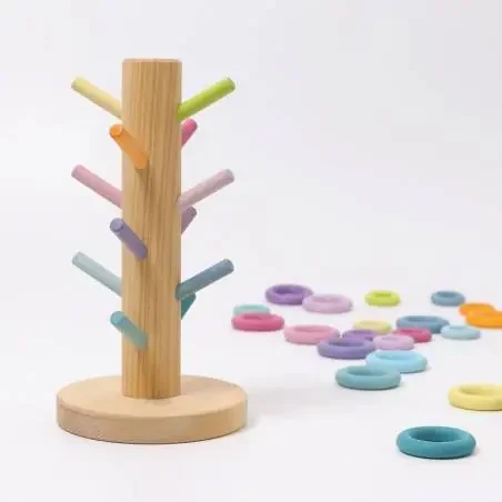 Juego de encajar y organizador anillas Pastel Grimm´s