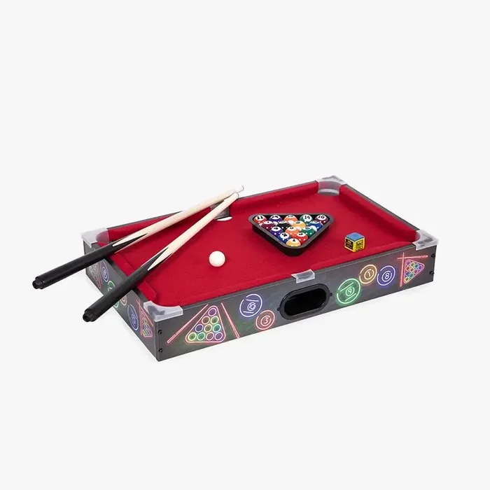 Juego de mesa Billar con luz led tamaño aprox 52x32x9cm edad +5 años