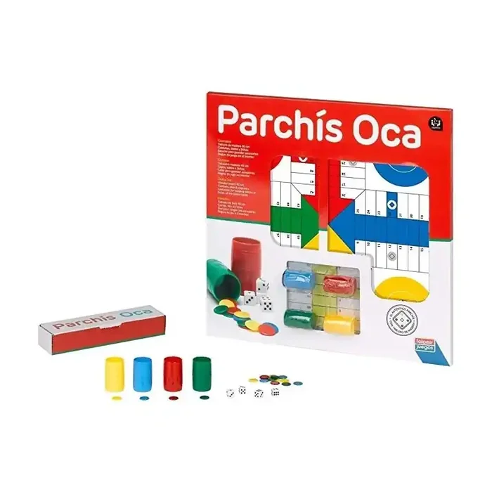 Juego de mesa Tablero Oca y parchis con fichas 40x40cm incluye fichas cubilete y dados – Entrega urgente