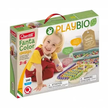 Juego de pinchos Fantacolor 160 pegs 100%BIOPLASTIC-Quercetti