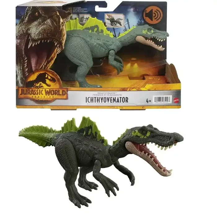 Jurassic World Dominion Roar Strikes Ichthyovenator Dinosaurio juguete con sonidos y movimiento +4 años Mattel HDX44