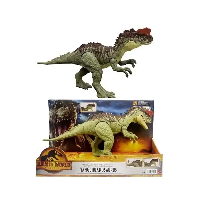 Jurassic World Dominion Yangchuanosaurus gran acción, dinosaurio de juguete articulado edad +4 años Mattel HDX49