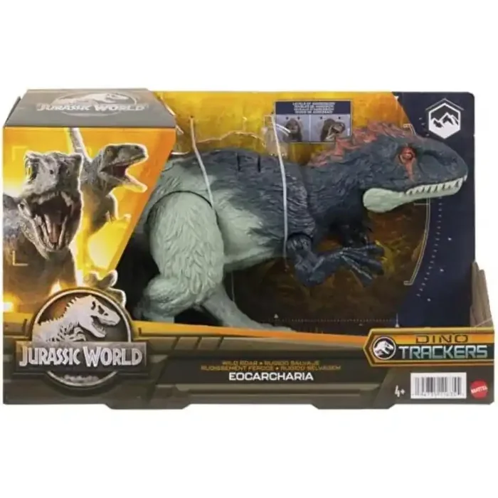 Jurassic World Wild Roar Eocarcharia Dinosaurio de juguete con sonidos, +4 años Mattel HLP17