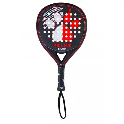 Kelme Shark Pala de Padel – Forma Mixta – Marco 100% Carbono – Cara 100% Fibra de Carbono – Nucleo Xtra Soft Eva