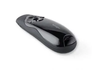 KENSINGTON EXPERT PRESENTADOR INALAMBRICO CON PUNTERO LASER ROJO Y CONTROL DE CURSOR – NEGRO – JOYSTICK DE CONTROL DEL CURSOR – BOTON RETROILUMINADO – RANGO INALAMBRICO DE 45M – ALMACENAMIENTO INTERNO