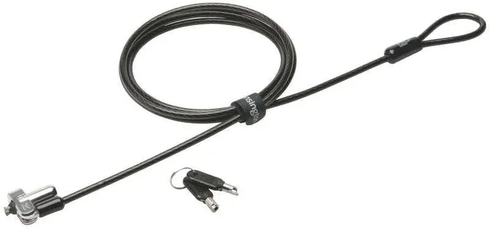 Kensington N17 Candado con Llave para Ordenadores Portatiles Dell – Cabezal Resistente – Tecnologia Hidden Pin – Cable de Acero Al Carbono – Plata